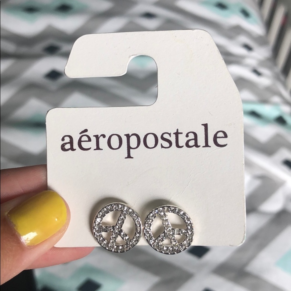 peace sign earrings